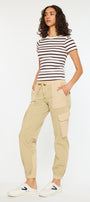 Jacie High Rise Color Block Knit Joggers - Official Kancan USA