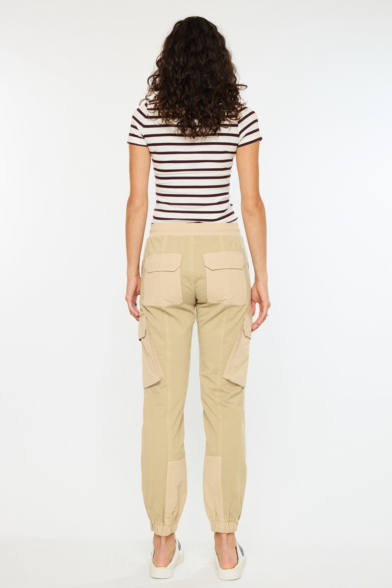 Jacie High Rise Color Block Knit Joggers - Official Kancan USA