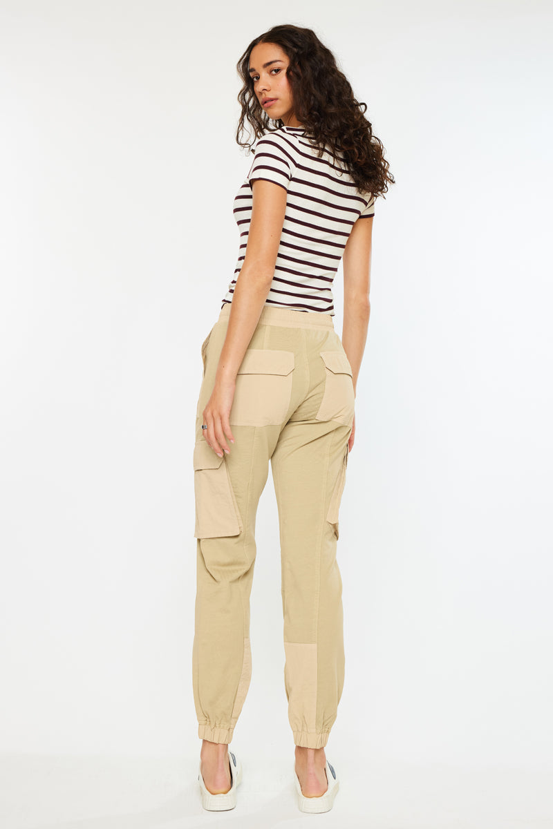 Jacie High Rise Color Block Knit Joggers - Official Kancan USA