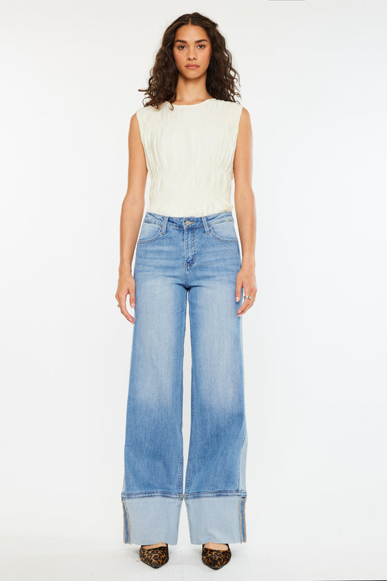 Arlene High Rise Wide Leg Jeans - Official Kancan USA