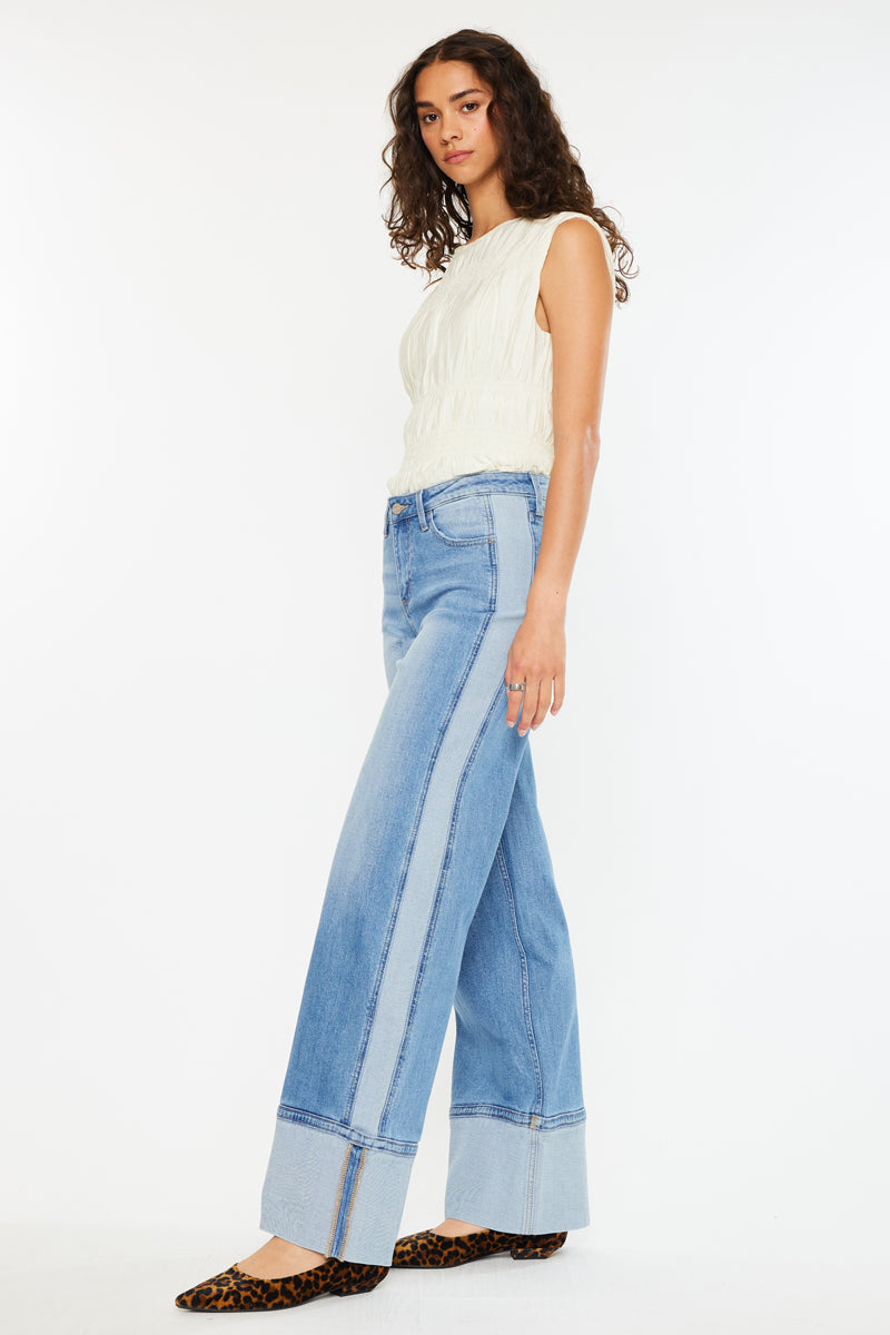 Arlene High Rise Wide Leg Jeans - Official Kancan USA