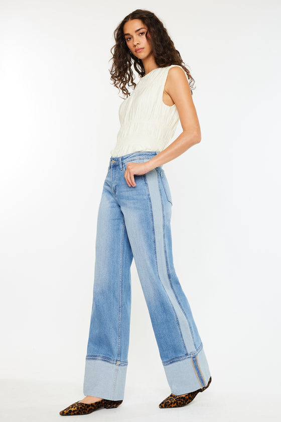 Arlene High Rise Wide Leg Jeans - Official Kancan USA