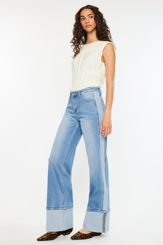 Arlene High Rise Wide Leg Jeans - Official Kancan USA