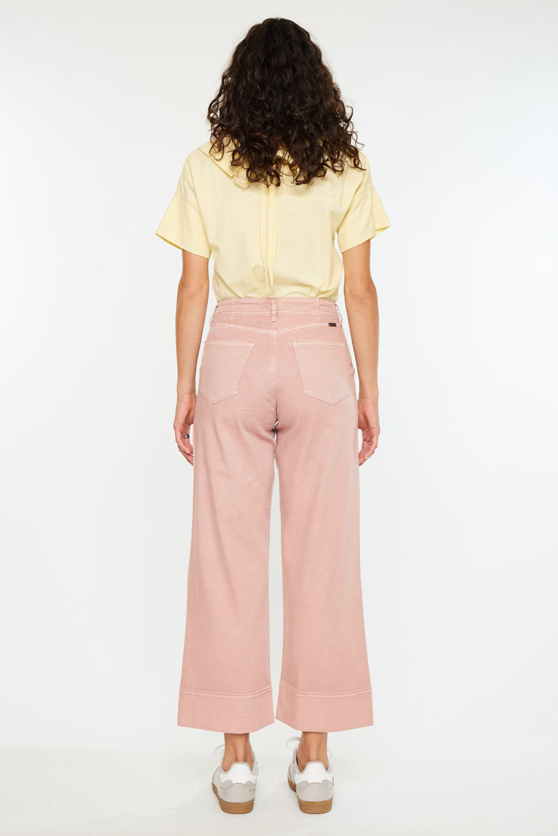 Peony High Rise Crop Wide Leg Jeans - Official Kancan USA