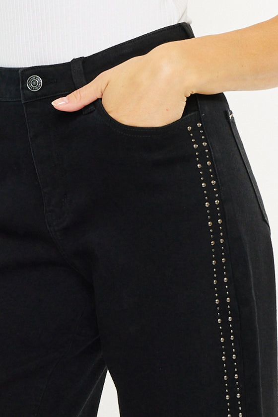 Sterling High Rise Crop Wide Leg Jeans - Official Kancan USA