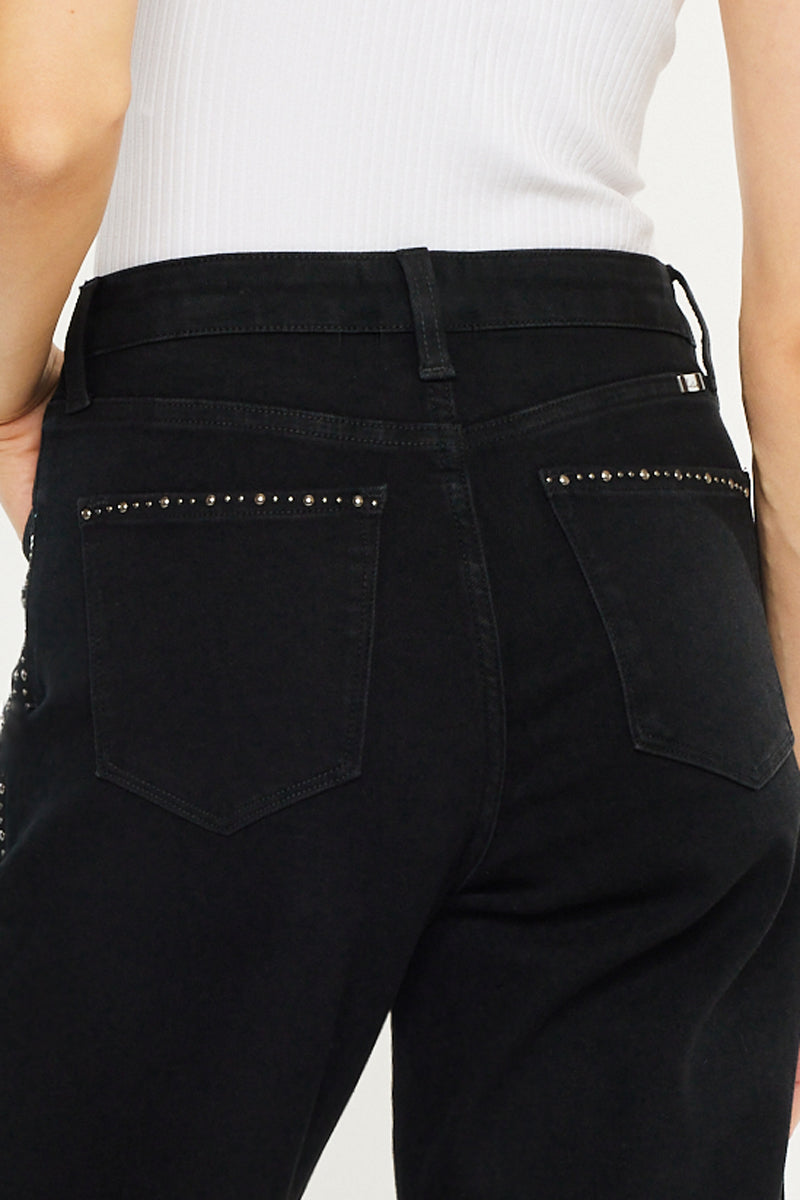 Sterling High Rise Crop Wide Leg Jeans - Official Kancan USA