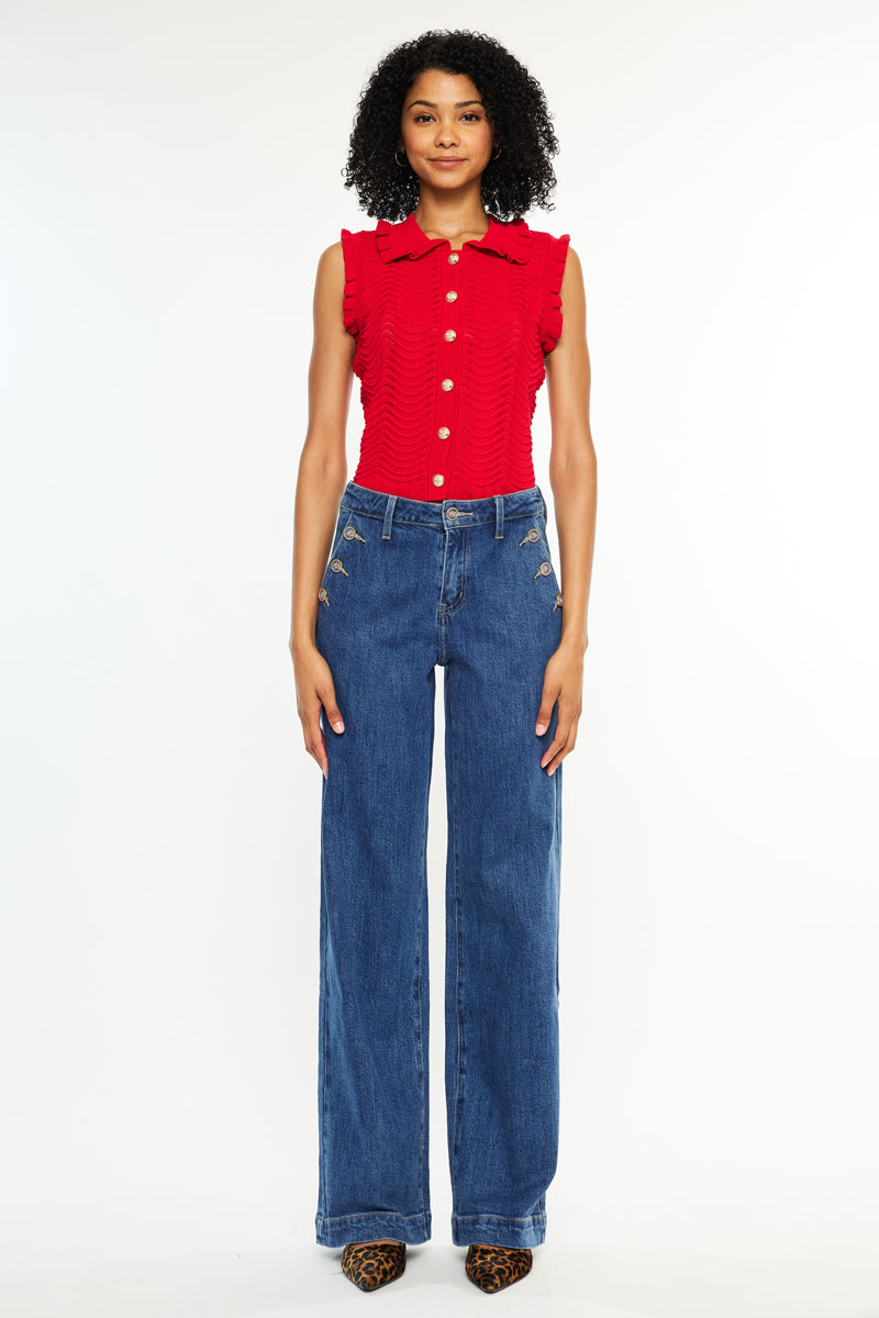 Sol High Rise Wide Leg Trousers - Official Kancan USA