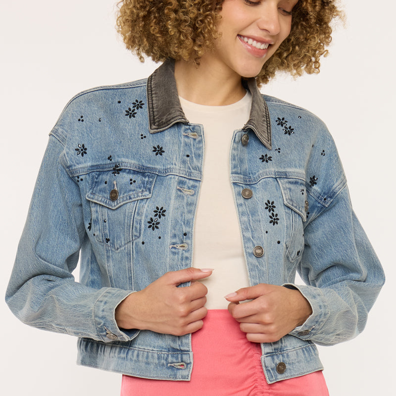 Lucca Denim Crop Jacket