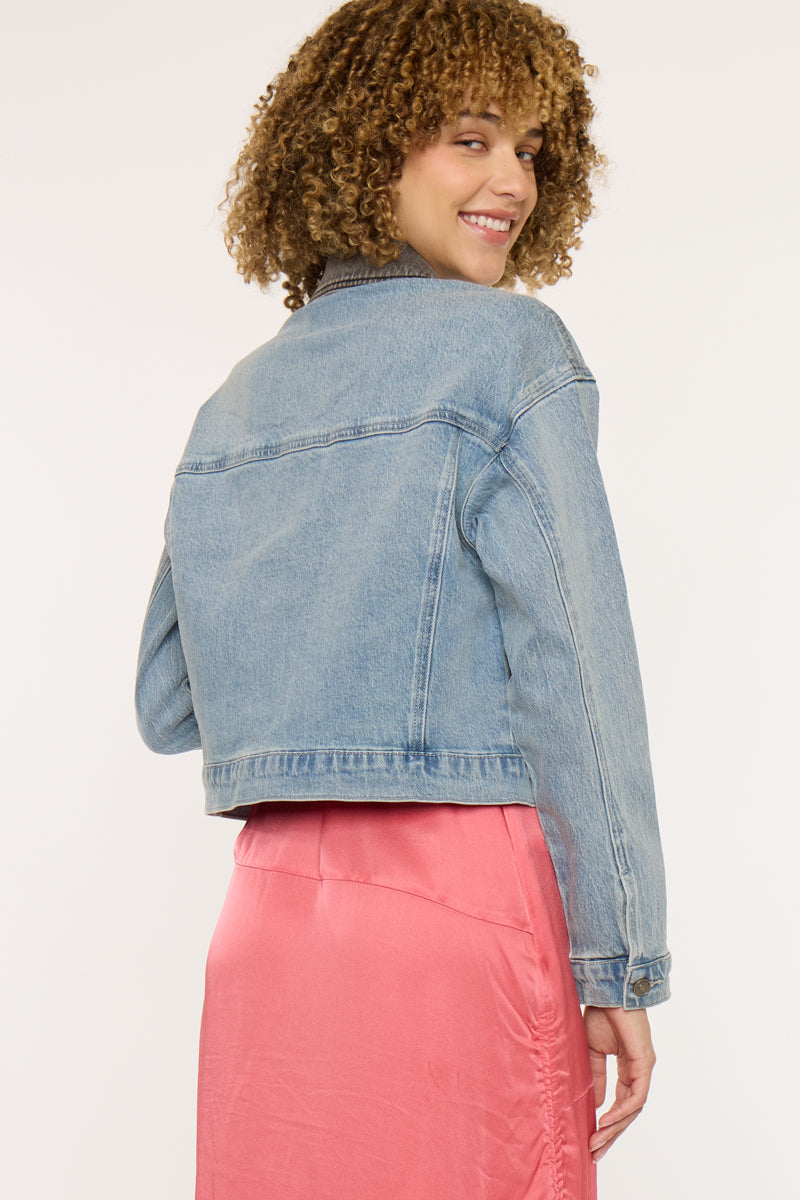 Lucca Denim Crop Jacket - Official Kancan USA