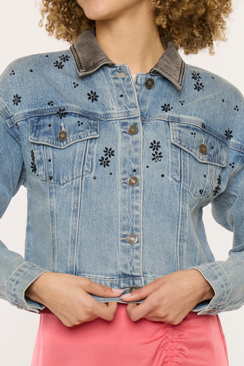 Lucca Denim Crop Jacket