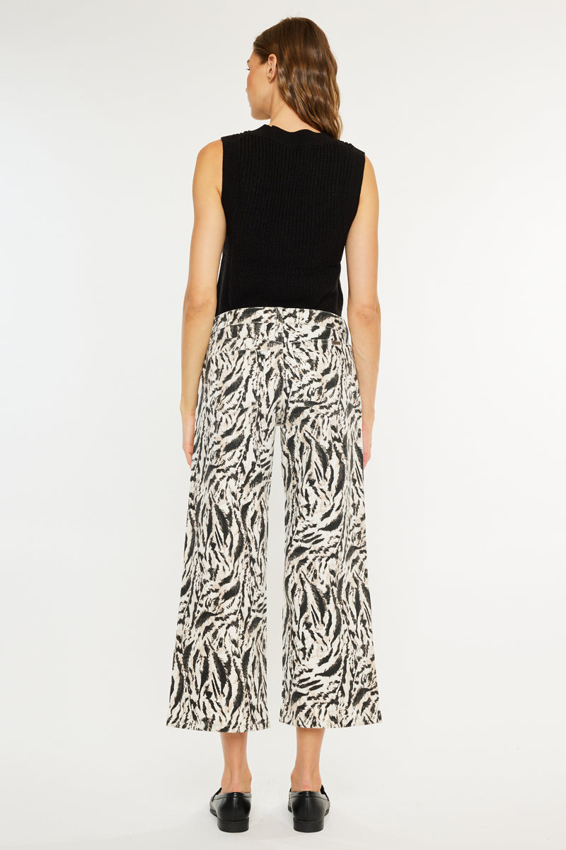 Alonso Mid Rise Crop Wide Leg Jeans - Official Kancan USA