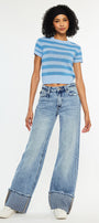 Petal High Rise Wide Leg Jean - Official Kancan USA
