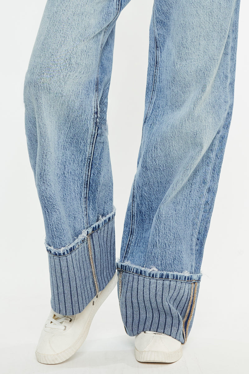 Petal High Rise Wide Leg Jean - Official Kancan USA