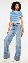Petal High Rise Wide Leg Jean - Official Kancan USA