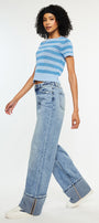 Petal High Rise Wide Leg Jean - Official Kancan USA