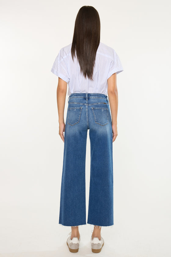 Mailene High Rise Crop Wide Leg Jean - Official Kancan USA