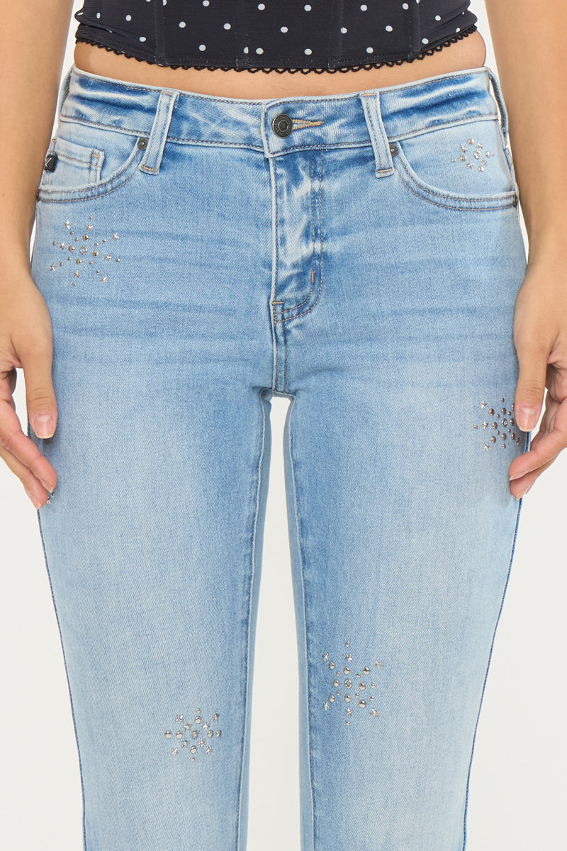 Estrella Mid Rise Flare Jeans