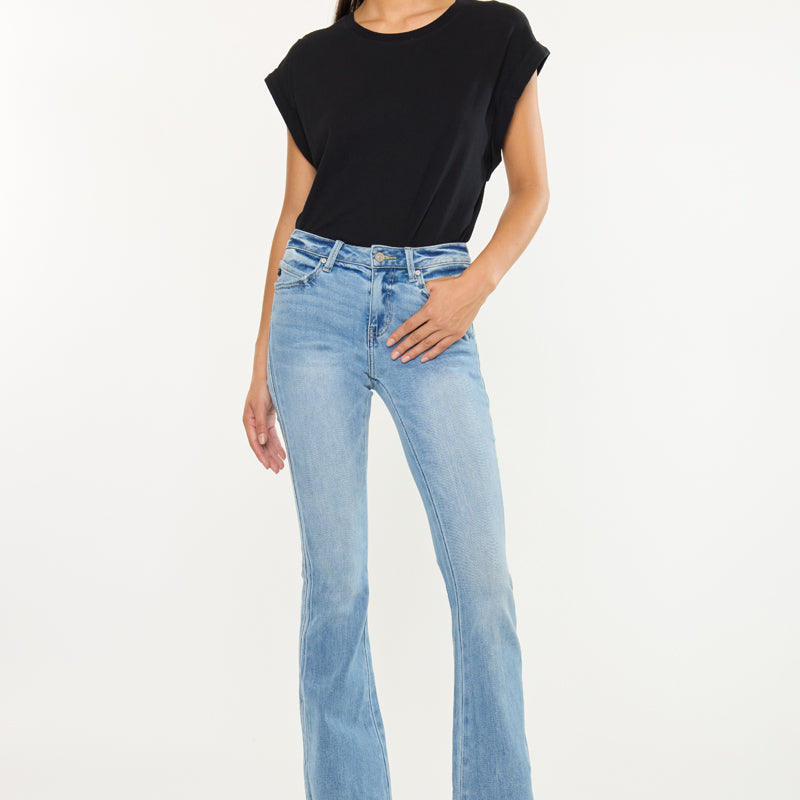Azul Mid Rise Flare Jeans - Official Kancan USA