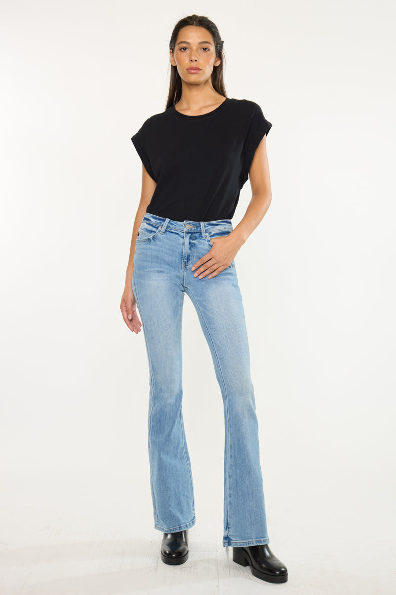 Azul Mid Rise Flare Jeans - Official Kancan USA