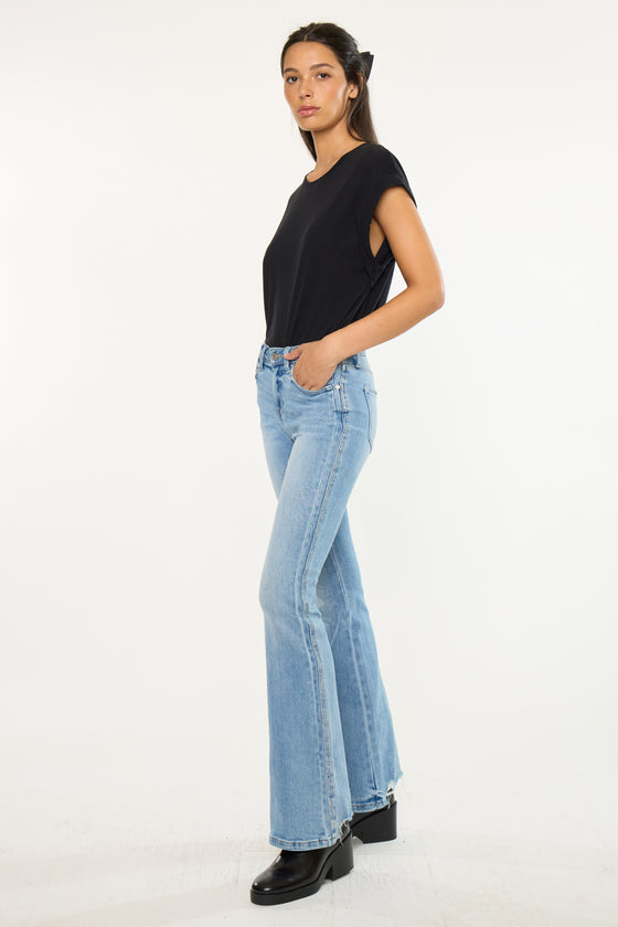 Azul Mid Rise Flare Jeans - Official Kancan USA