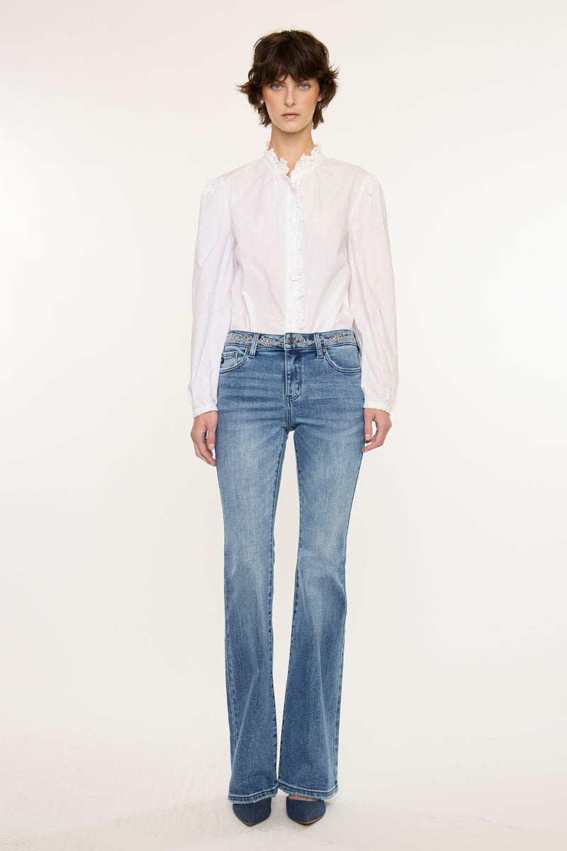 Cecilie Mid Rise Flare Jeans - Official Kancan USA