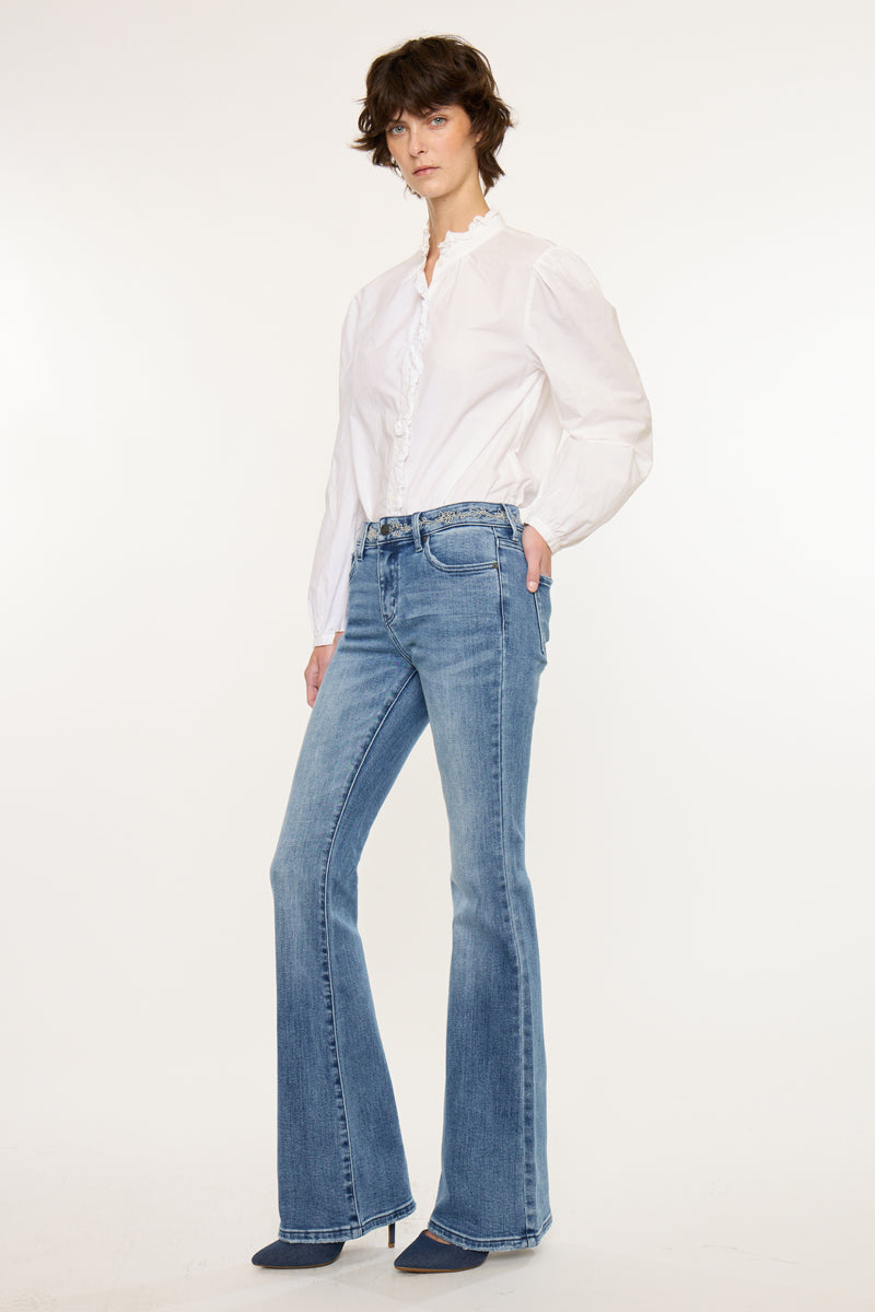 Cecilie Mid Rise Flare Jeans - Official Kancan USA