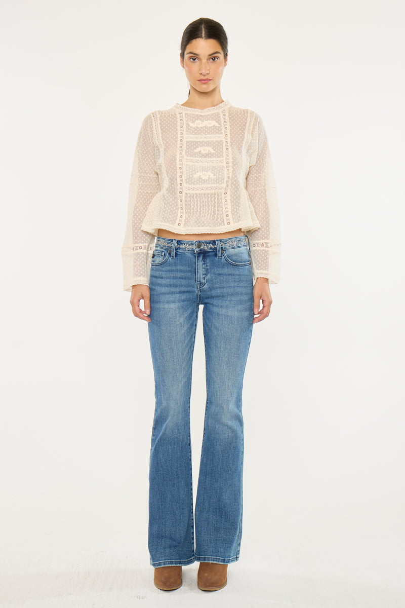 Cecilie Mid Rise Flare Jeans