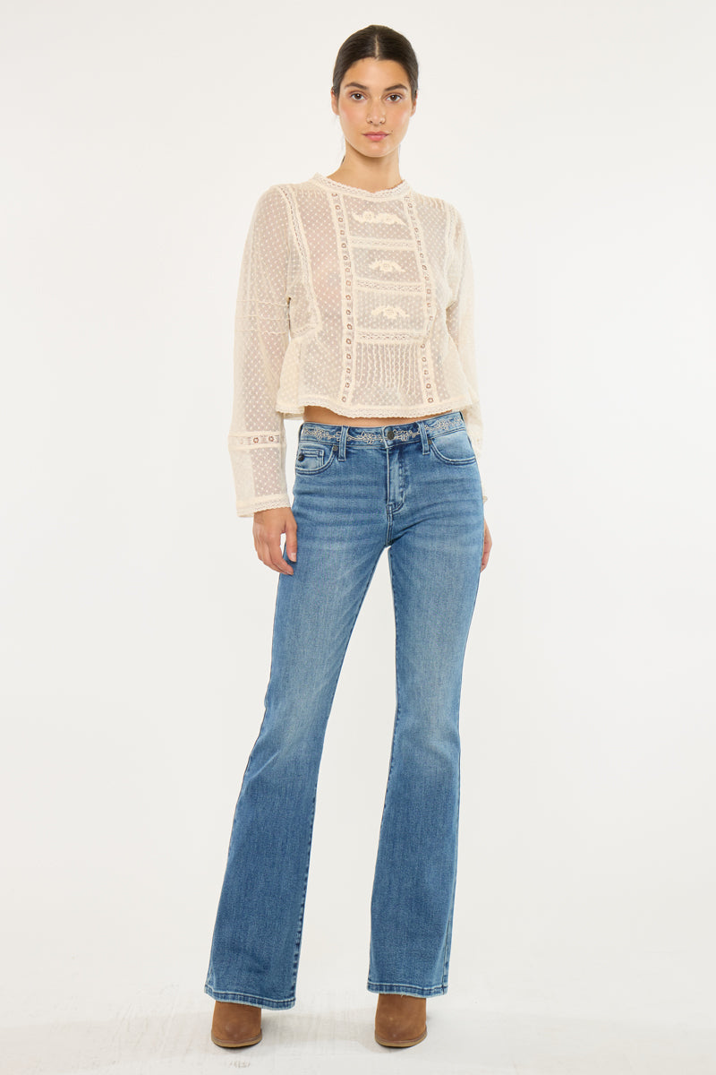 Cecilie Mid Rise Flare Jeans
