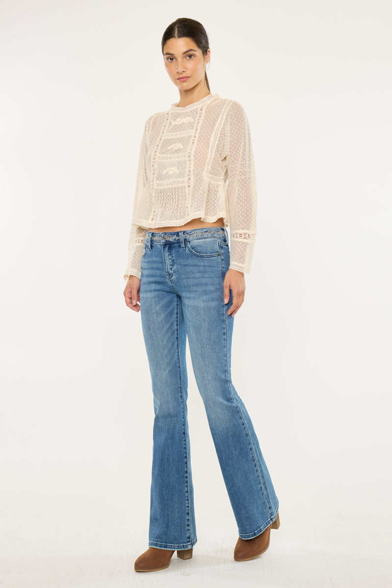 Cecilie Mid Rise Flare Jeans