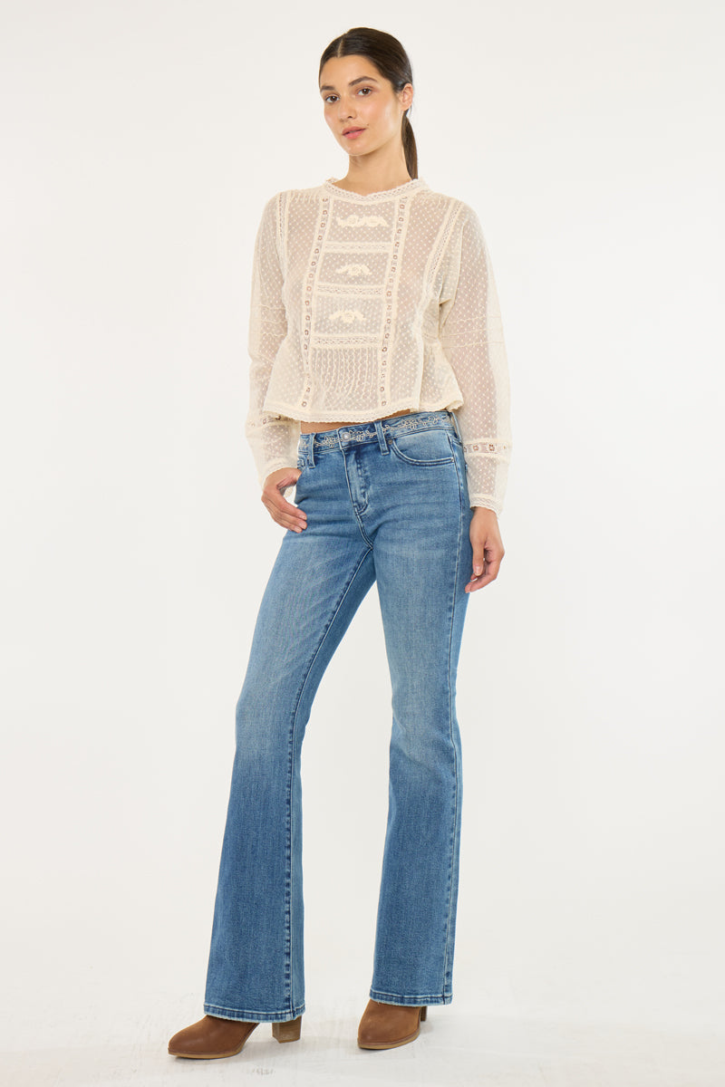 Cecilie Mid Rise Flare Jeans