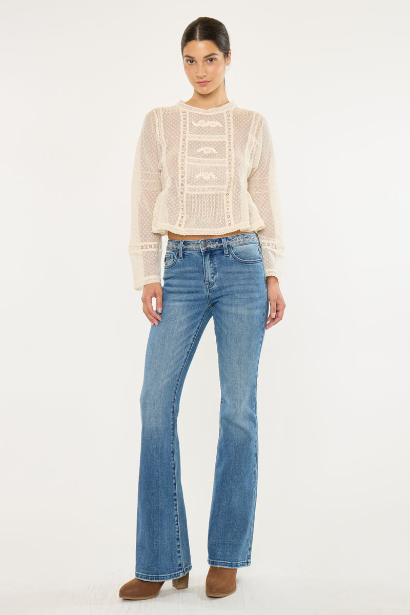 Cecilie Mid Rise Flare Jeans