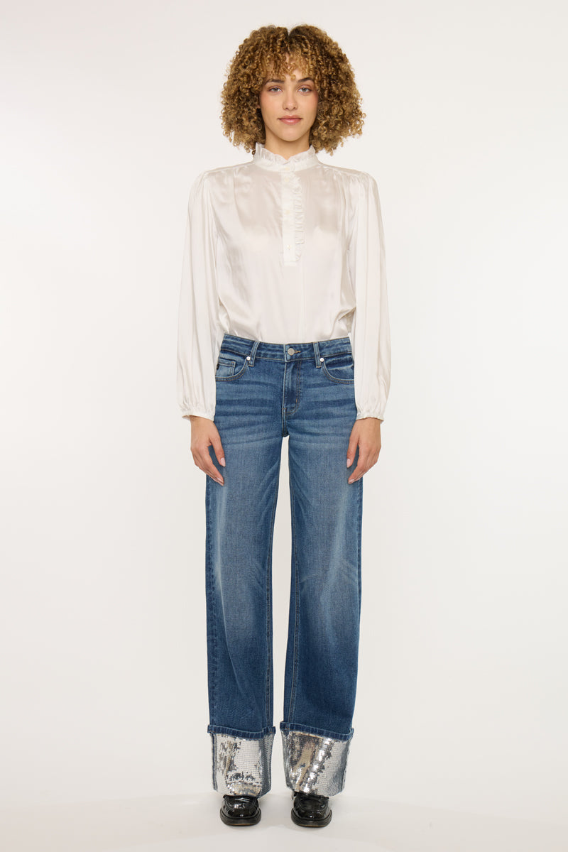 Vivianne Mid Rise Wide Jeans
