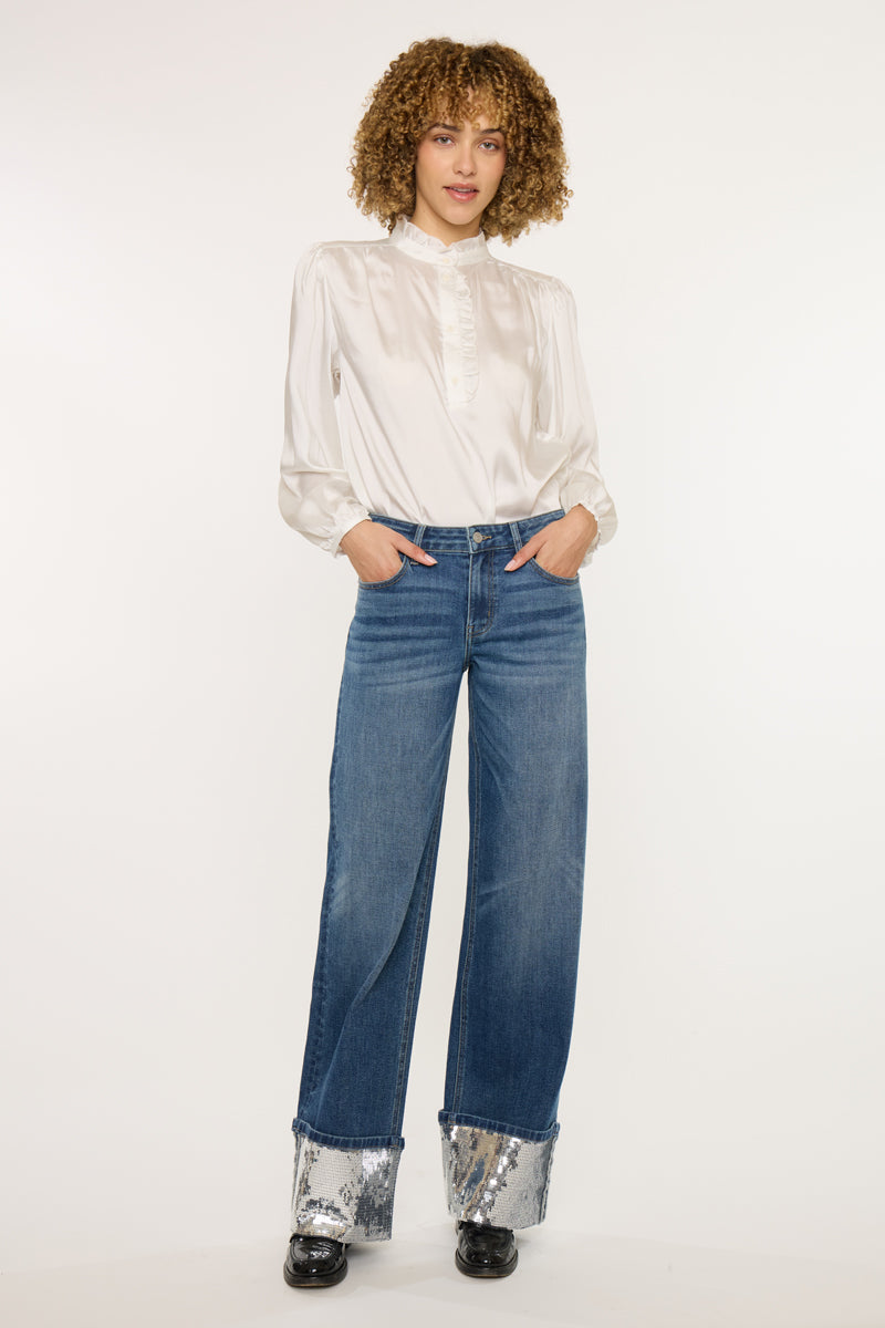 Vivianne Mid Rise Wide Jeans