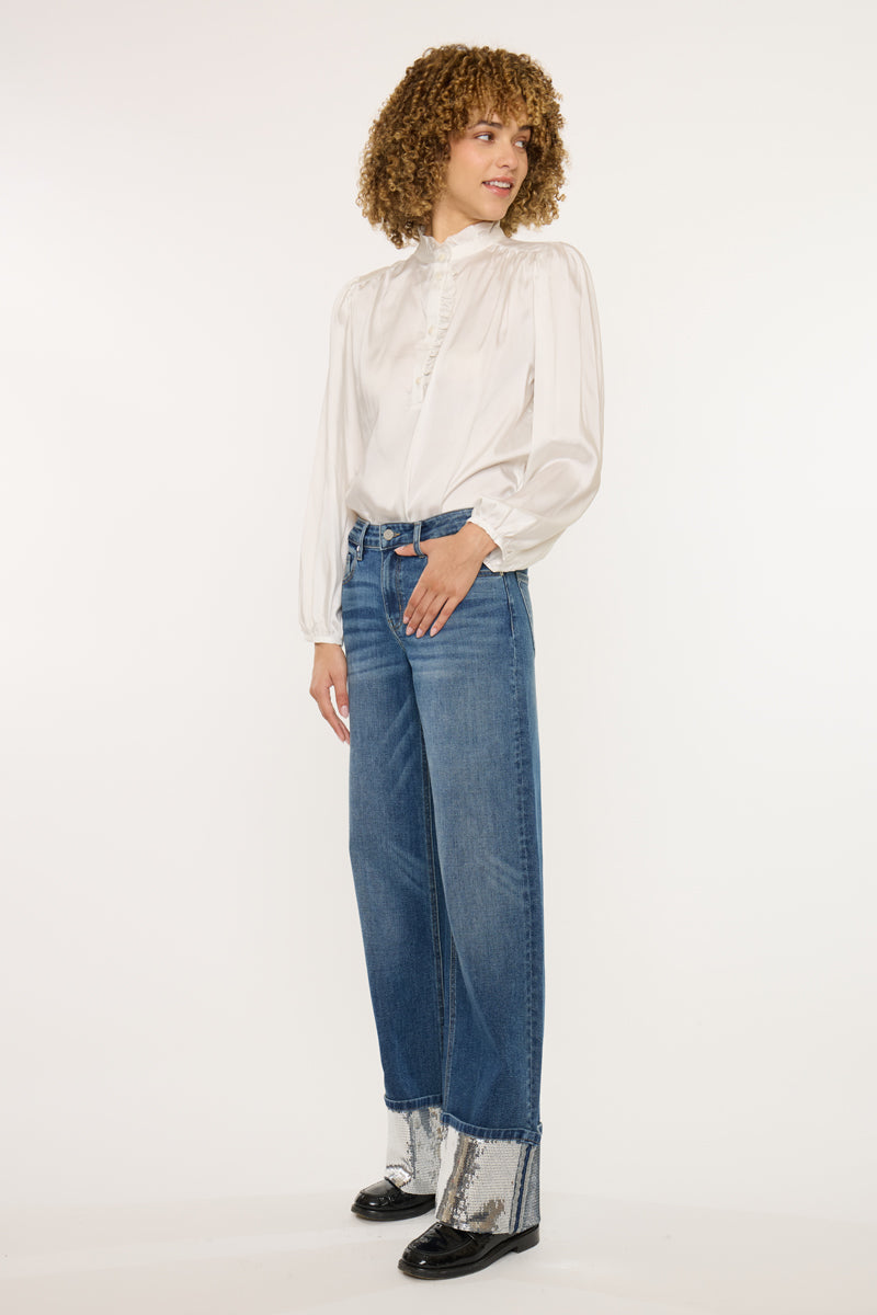 Vivianne Mid Rise Wide Jeans