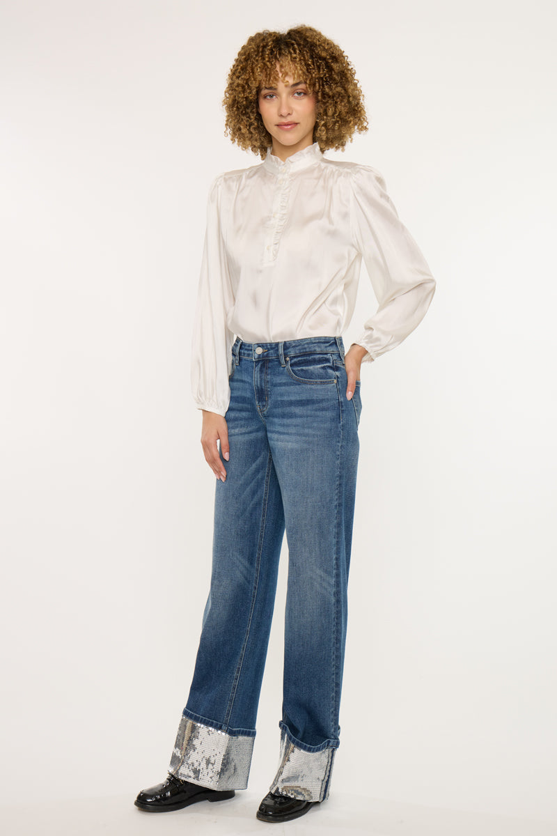 Vivianne Mid Rise Wide Jeans
