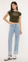 Taata Mid Rise Slim Wide Jeans - Official Kancan USA