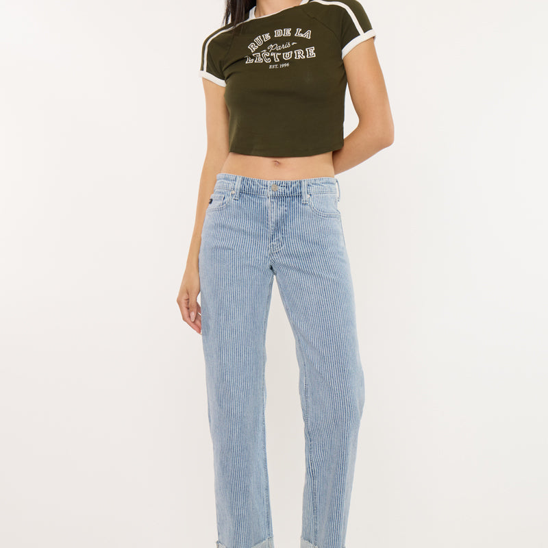 Taata Mid Rise Slim Wide Jeans - Official Kancan USA