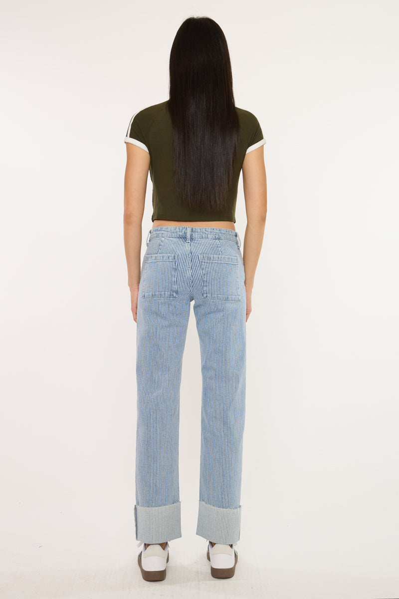 Taata Mid Rise Slim Wide Jeans - Official Kancan USA