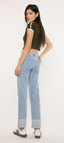 Taata Mid Rise Slim Wide Jeans - Official Kancan USA