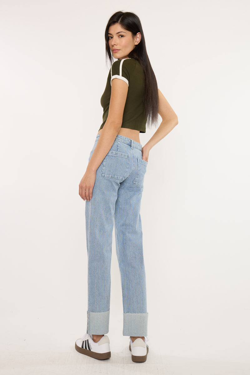 Taata Mid Rise Slim Wide Jeans - Official Kancan USA