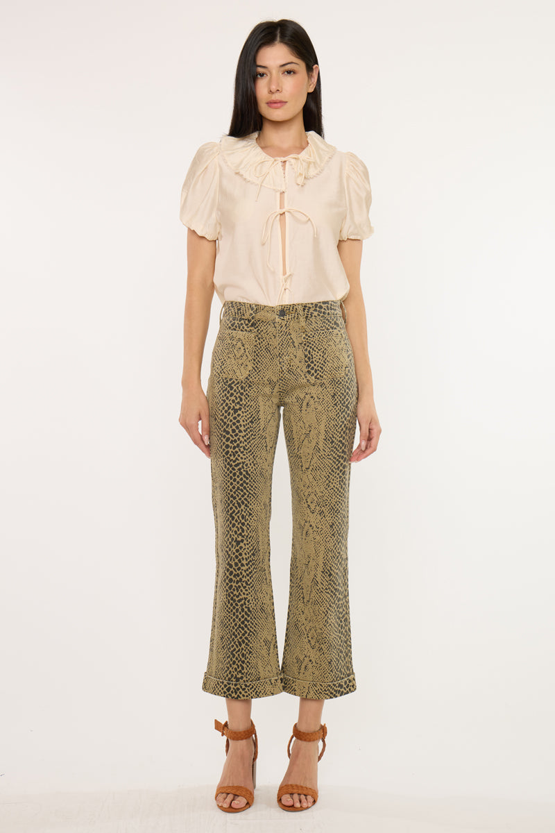 Natalie High Rise Crop Flare - Official Kancan USA