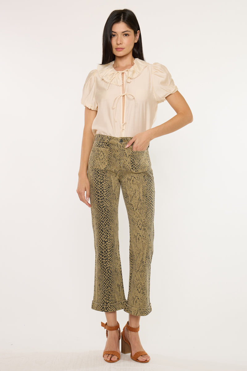 Natalie High Rise Crop Flare - Official Kancan USA