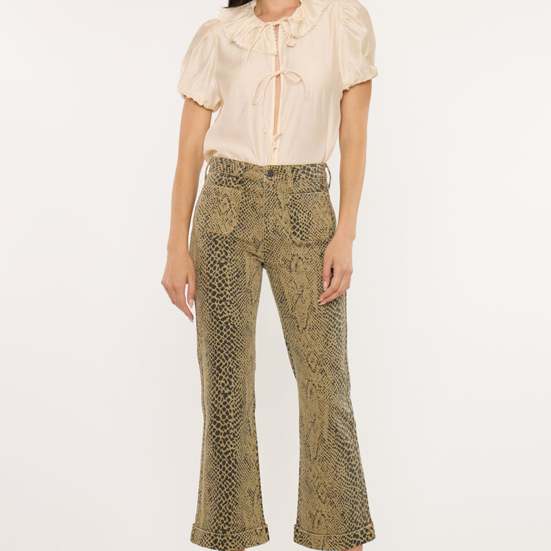 Natalie High Rise Crop Flare - Official Kancan USA