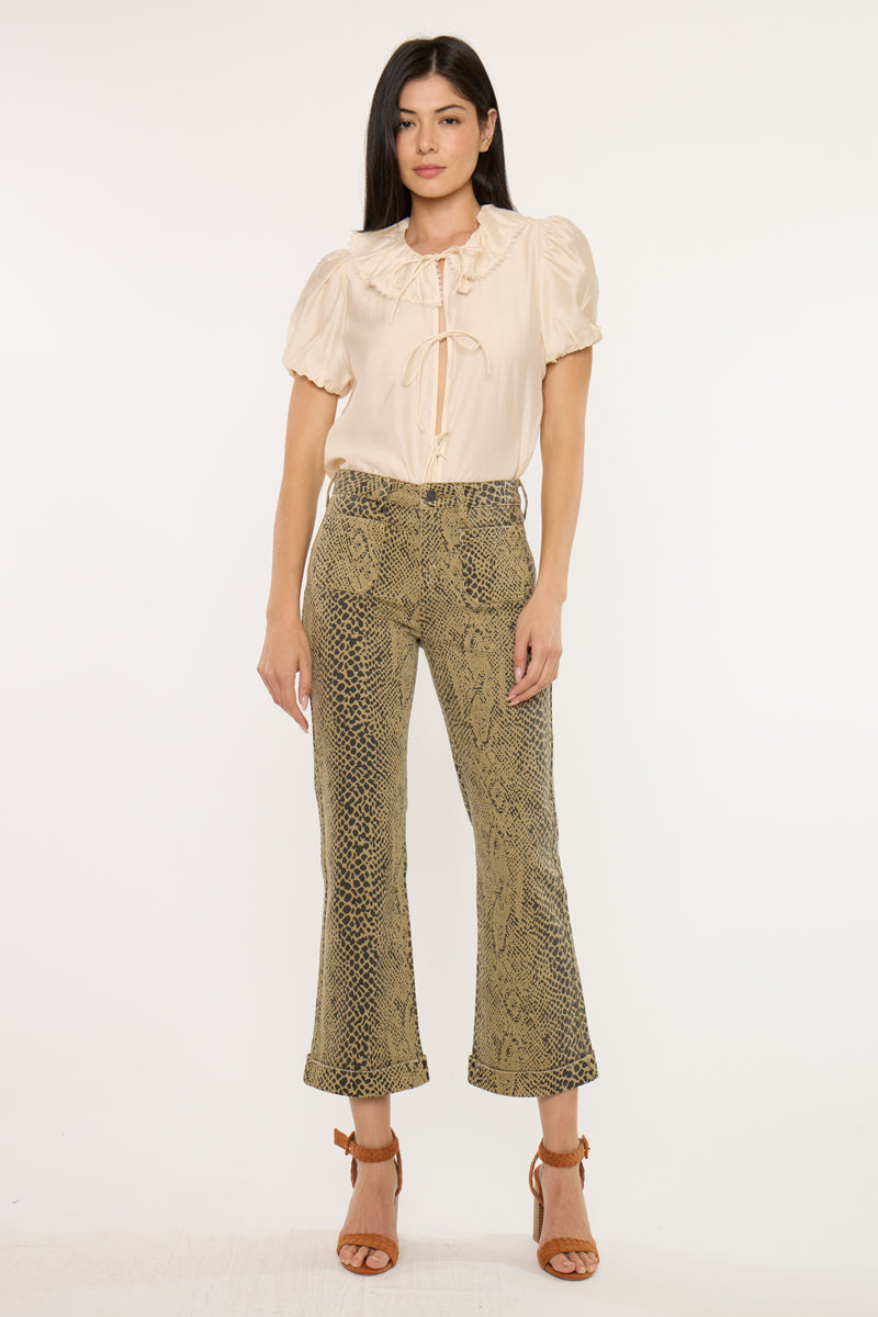Natalie High Rise Crop Flare - Official Kancan USA