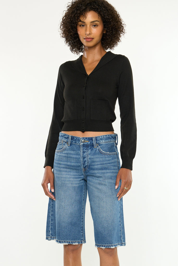 Kancan Daylin Baggy Jorts – Low Rise Denim Fit | Kancan USA
