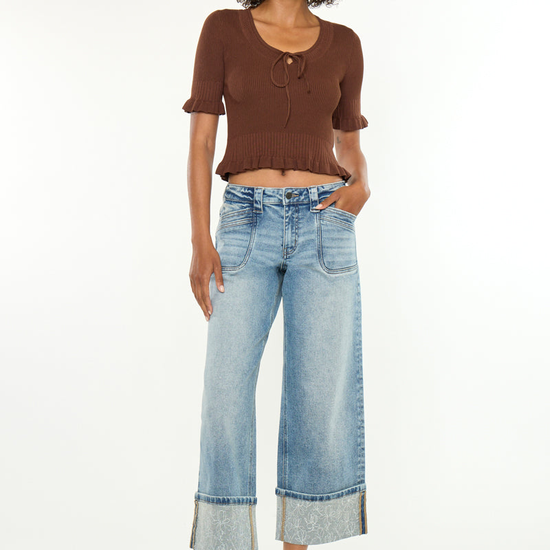 Anley Mid Rise Crop Wide - Official Kancan USA
