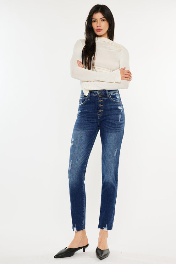 Kelsey High Rise Cigarette Leg Jeans - Official Kancan USA