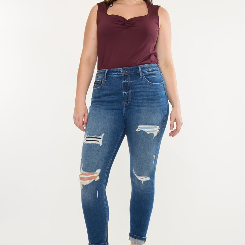 Carly High Rise Ankle Skinny Jeans (Plus Size)