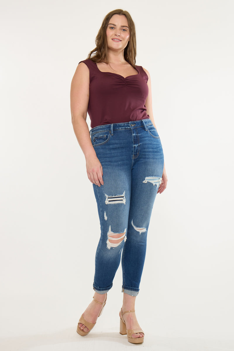 Carly High Rise Ankle Skinny Jeans (Plus Size)