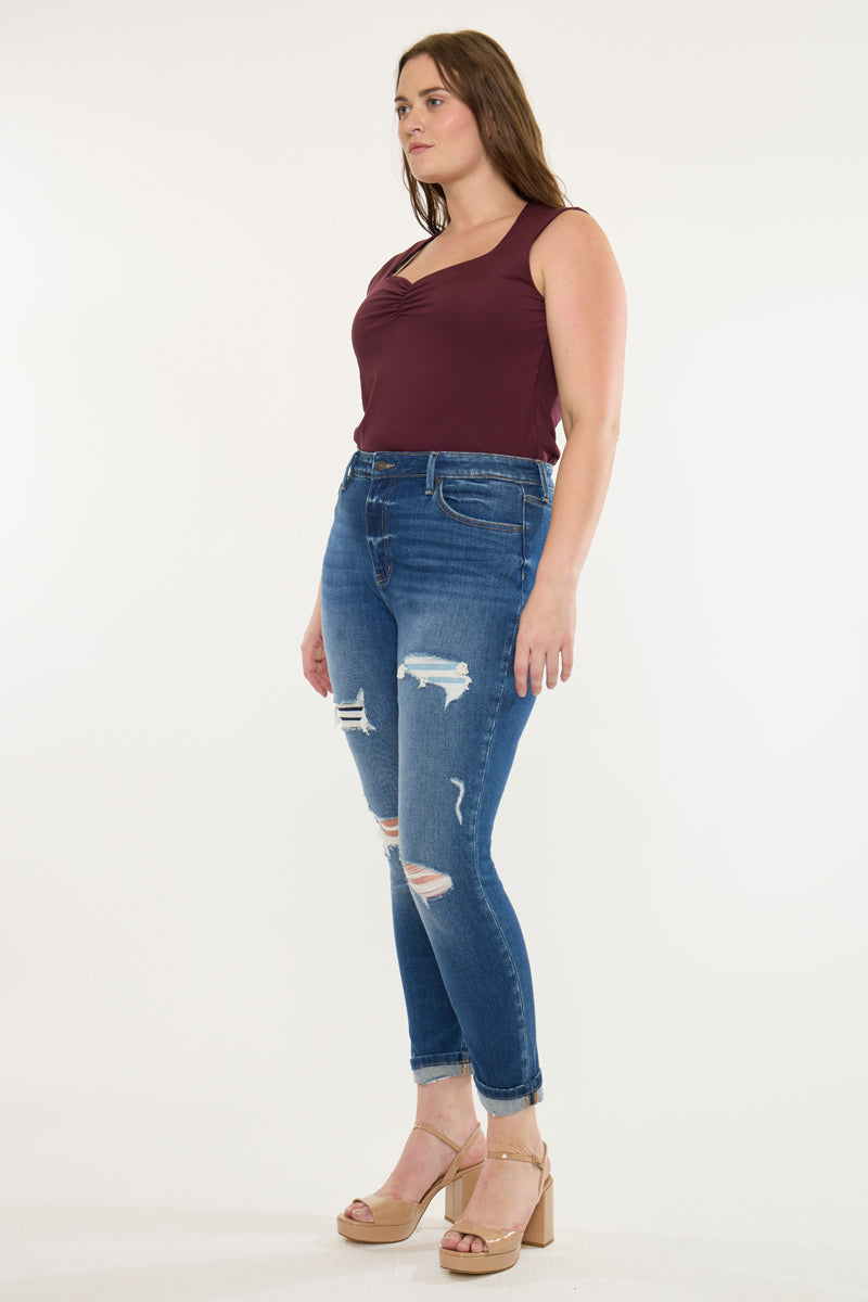 Carly High Rise Ankle Skinny Jeans (Plus Size)